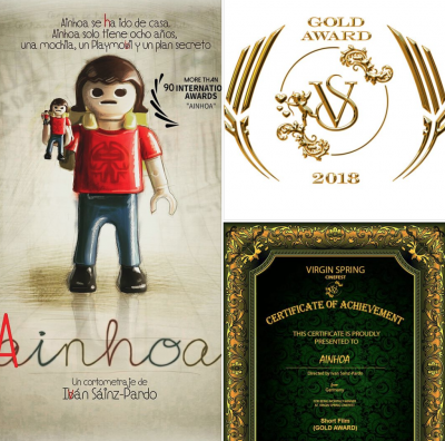!"AINHOA" ES PREMIADO CON EL "GOLD AWARD BEST FILM" EN CALCUTA, INDIA!